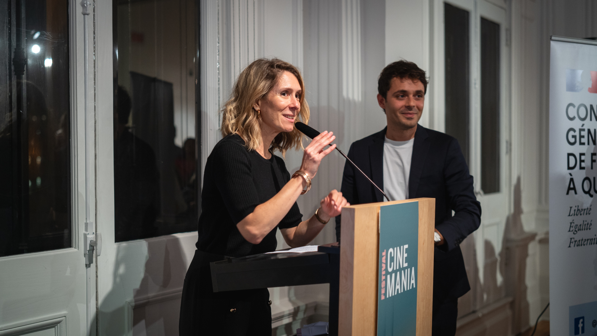 Camille PAULLY, Consule générale adjointe, et Guilhem CAILLARD (CINEMANIA)